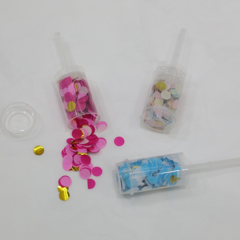 Push Pop Confetti Poppers für das Abschluss Geschlecht enthüllen Babyparty Brautjubiläum Neujahrs Geburtstagsfeier -Vorräte (Multicolor)
